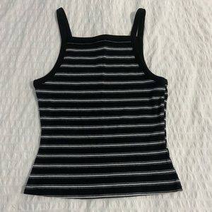 Black striped tank top